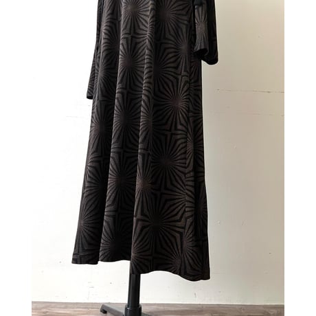 Vintage Geometric Pattern China Design Maxi Dress