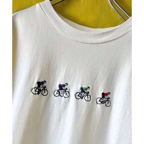 90's Cycling Embroidery Design Tee (made in USA)