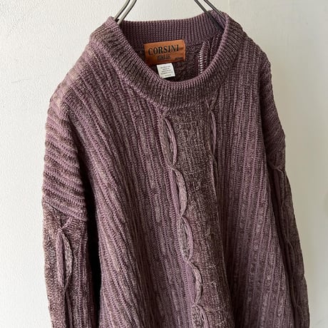 80-90's Euro 3D Design Knit Sweater