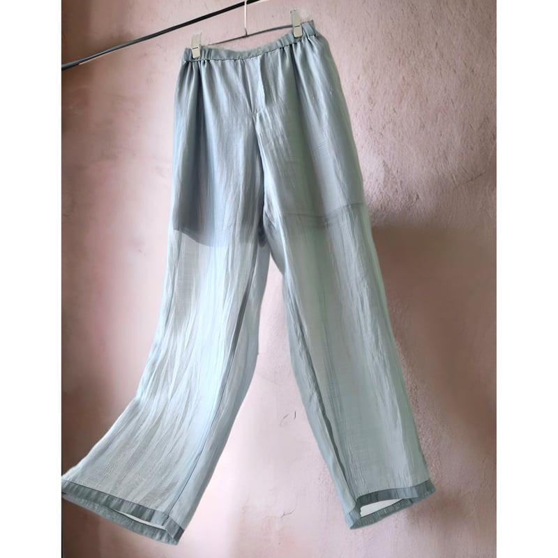 パンツ soft organdy sheer pants enchainement Organdy Sheer Wide Pants | Taffee