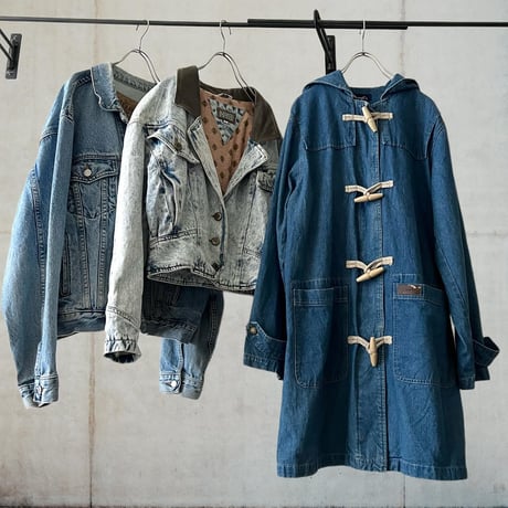 90's Denim & Co. Denim Duffel Coat