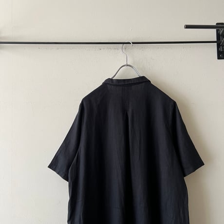 Linen Open Collar Shirt Dress