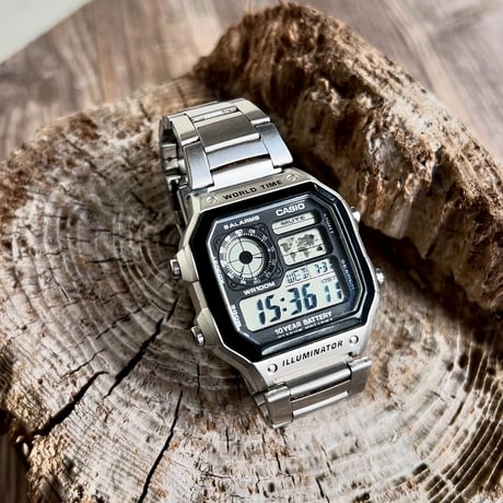 CASIO " World Time " Digital Dial Quartz Watch