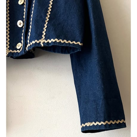 Vintage Decorative Short Denim JKT