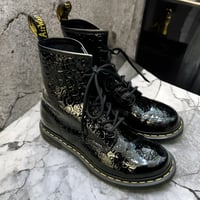 Dr.Marten's Emboss Leopard Pattern Patent 8eye Boots