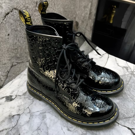 Dr.Marten's Emboss Leopard Pattern Patent 8eye Boots