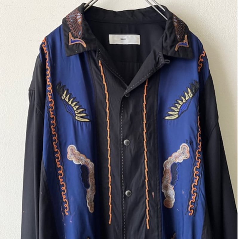 TOGA VIRILIS Rayon Embroidery Shirt (size:48) |