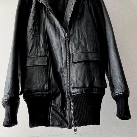 Old Frill Collar Double Brest Leather JKT