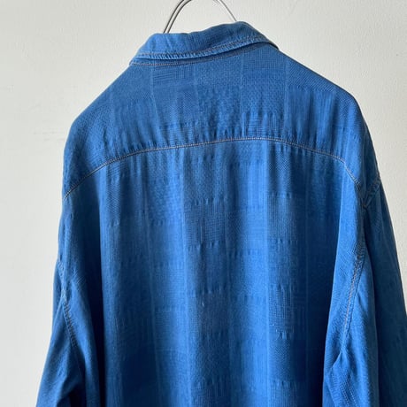 90's KENZO Jeans Embroidery Logo Patchwork Design Shirt