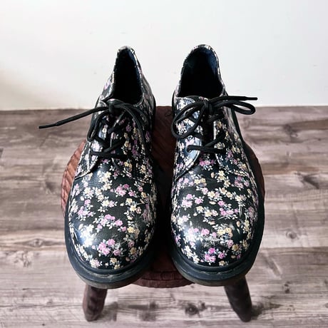 Dr.Marten's Flower Print Steel Toe 3eye Shoe