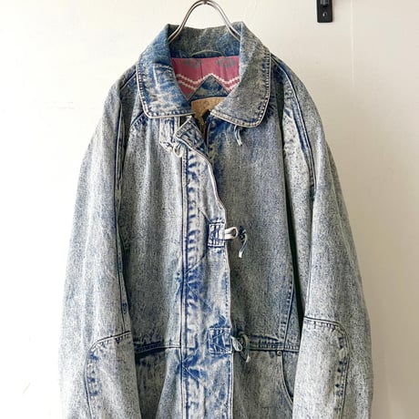 80-90's Euro Bleach Denim Coat