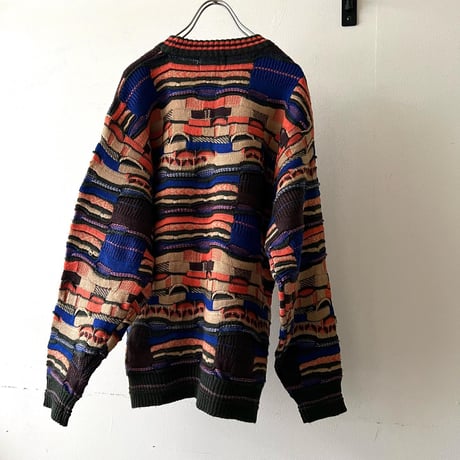 80-90's 3D Pattern Knit