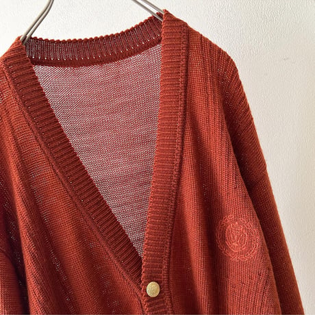 Vintage Embroidery Logo Knit Cardigan