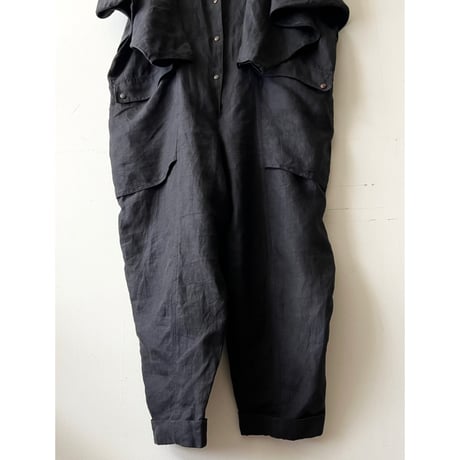 Euro Vintage Dolman Sleeve Linen Jumpsuit