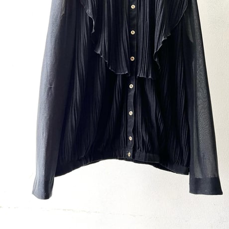 Vintage Frill Collar Sheer Blouse
