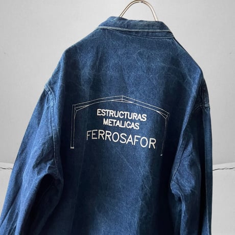 Euro Vintage Back Print Denim JKT