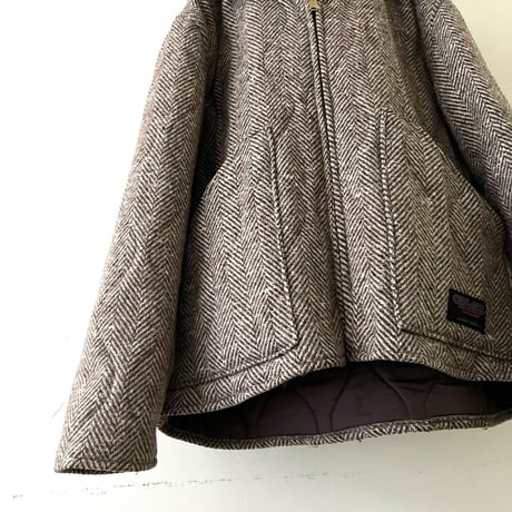 Vintage Tweed Quilting Big Pocket JKT