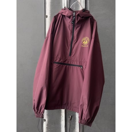 US Vintage School Logo Print Nylon Anorak Parka
