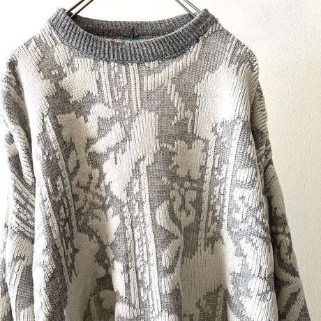 90's Jacquard Pattern Knit Sweater