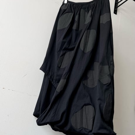 80's COMME des GARCONS Dot Pattern Asymmetry Design Balloon Skirt