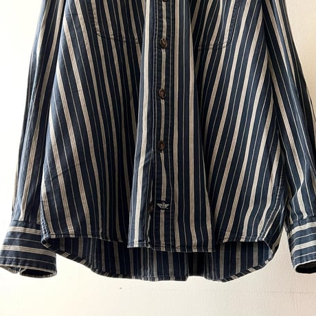 90's Levi's " Dockers " Stripe Pattern Cotton Shirt
