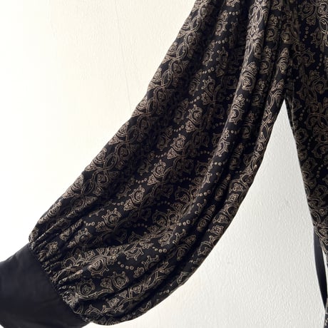 Botanical Pattern Maxi Shirt Dress