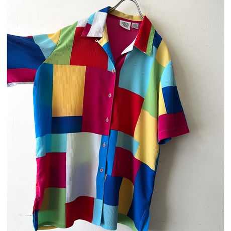 90's US Switch Design Open Collar Shirt