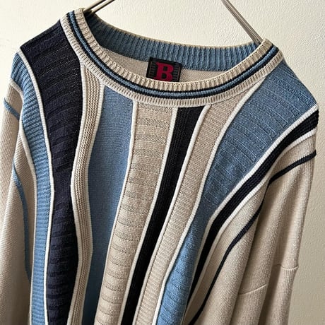 90's 3D Design Knit Sweater