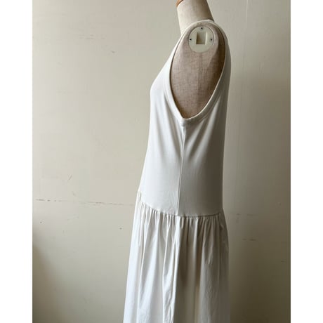 No-sleeve Cotton Long Dress