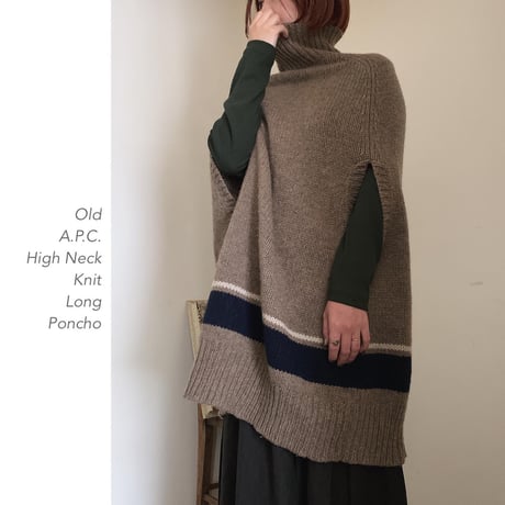 A.P.C. High Neck Knit Longポンチョ