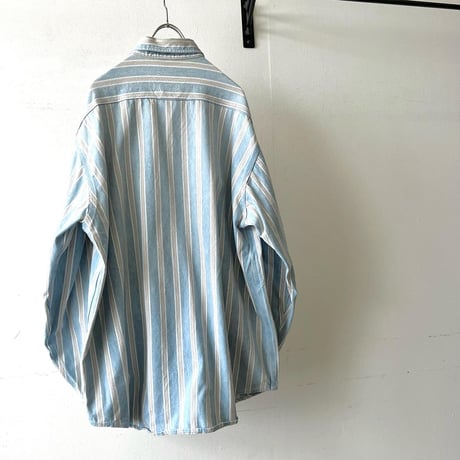 carhartt Embroidery Logo Stripe Pattern Denim Shirt