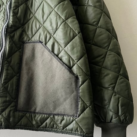 French Remake Brand " Slow Stone " made 80's Belgium Army Quilting JKT(Mサイズ)
