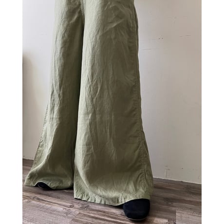 Flare Silhouette Linen Overalls