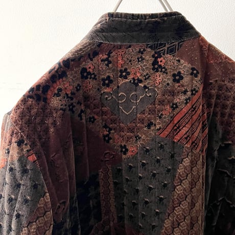 Vintage Geometric Patchwork Pattern Quilting China JKT