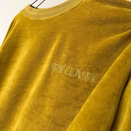 US Vintage Embroidery Logo Velours Shirt "NEW CLASSIC"