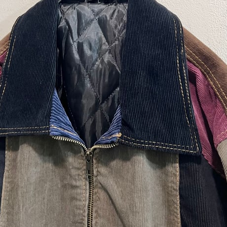 Patchwork Design Corduroy Drizzler JKT