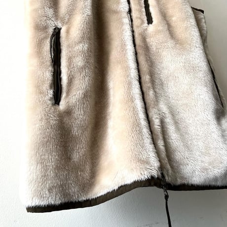 Gramicci Fake Fur Zip-up Vest