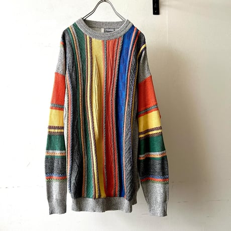 90's 3D Design Knit Sweater