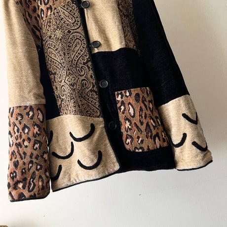 Vintage Leopard & Paisley Crazy Patchwork JKT