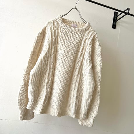 Euro Vintage Aran Knit Sweater