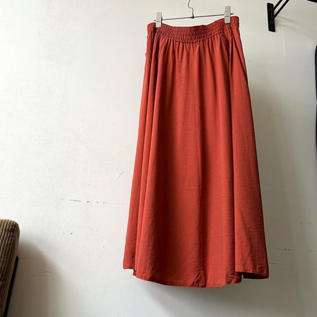 Euro Vintage Gather Waist Long Pleats Skirt