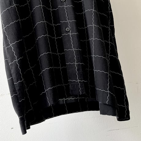 Vintage Check Pattern Rayon Shirt