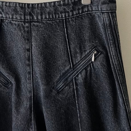 adidas originals Black Denim Wide Flare Pants