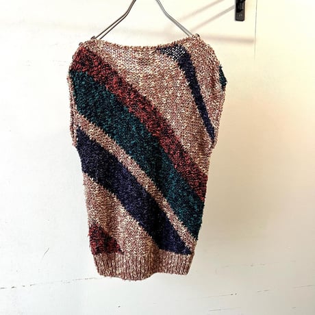Vintage Linen Cotton No Sleeve Knit