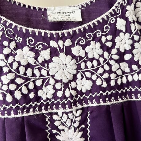 Vintage Embroidery Design Mexican Dress