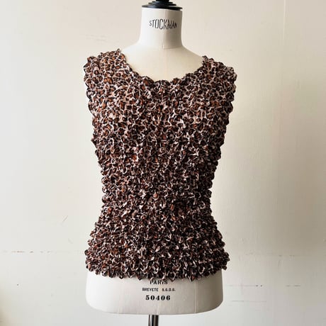 90-00's Leopard Pattern Popcorn Tops