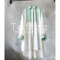 Mint Color Sheer Shirt Dress