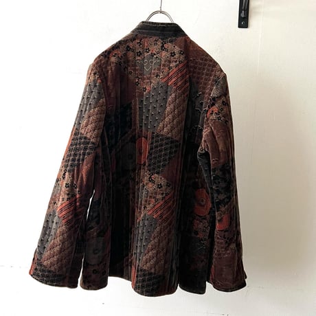 Vintage Geometric Patchwork Pattern Quilting China JKT
