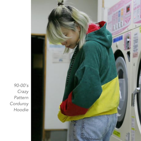 90-00's Crazy Pattern Corduroy フーディー