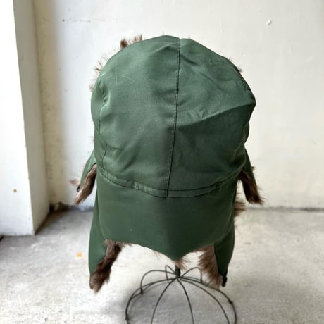 Nylon & Fake Fur Flight Cap (グリーン)